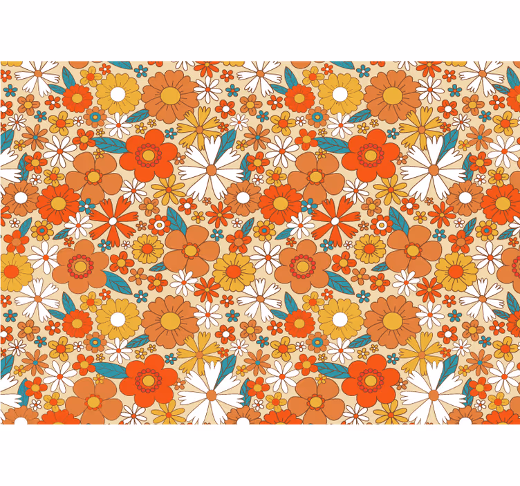 Fotomurale fiori motivo floreale vivace - TenStickers