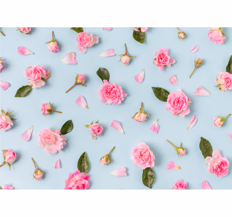 Fotomurale fiori rose incollate alla superficie - TenStickers