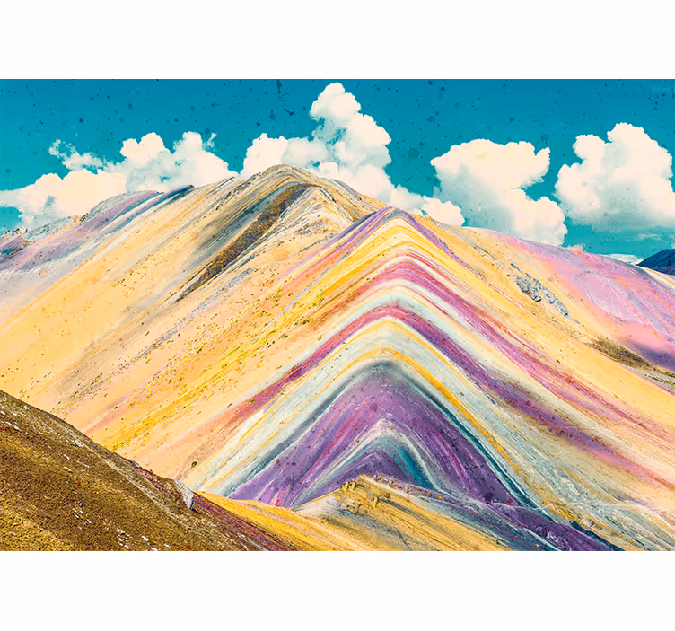 Fotomurale paesaggi vette montane colorate - TenStickers
