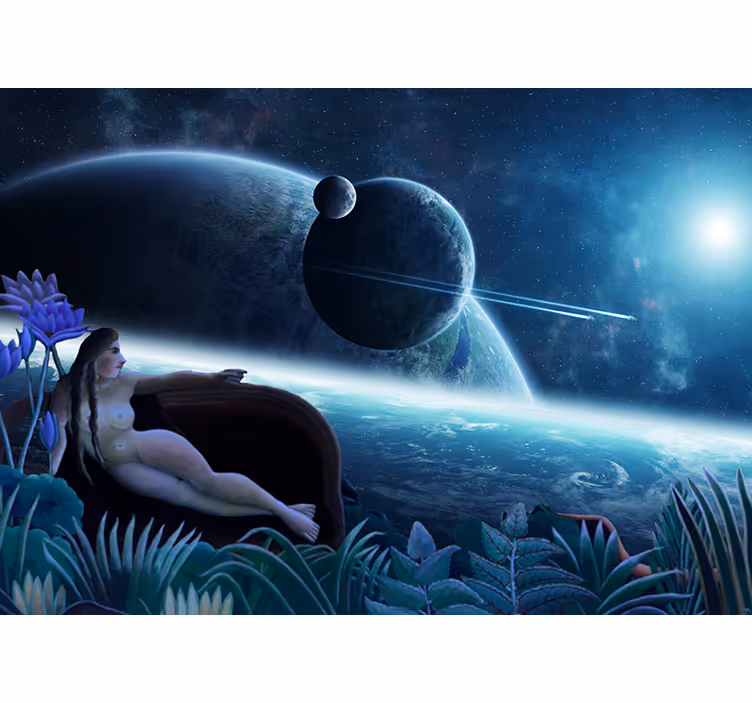 Fotomurale fantasia paesaggio onirico celeste - TenStickers