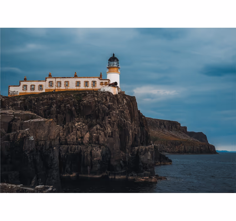 Fotomurale paesaggi faro sulle scogliere - TenStickers