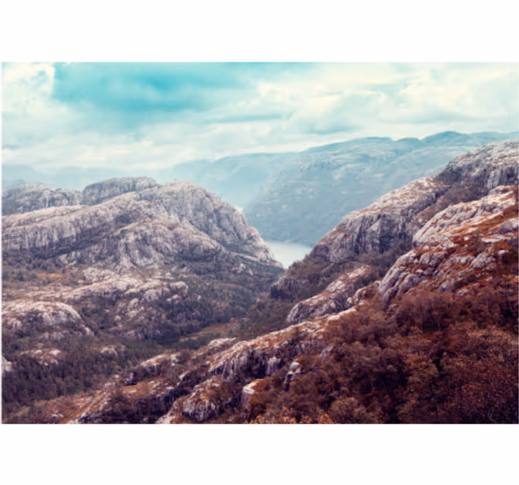 Fotomurale paesaggi vista su terreno montuoso - TenStickers
