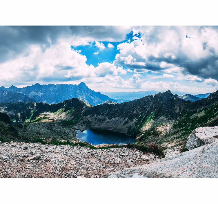 Fotomurale paesaggi lago grande di montagna - TenStickers