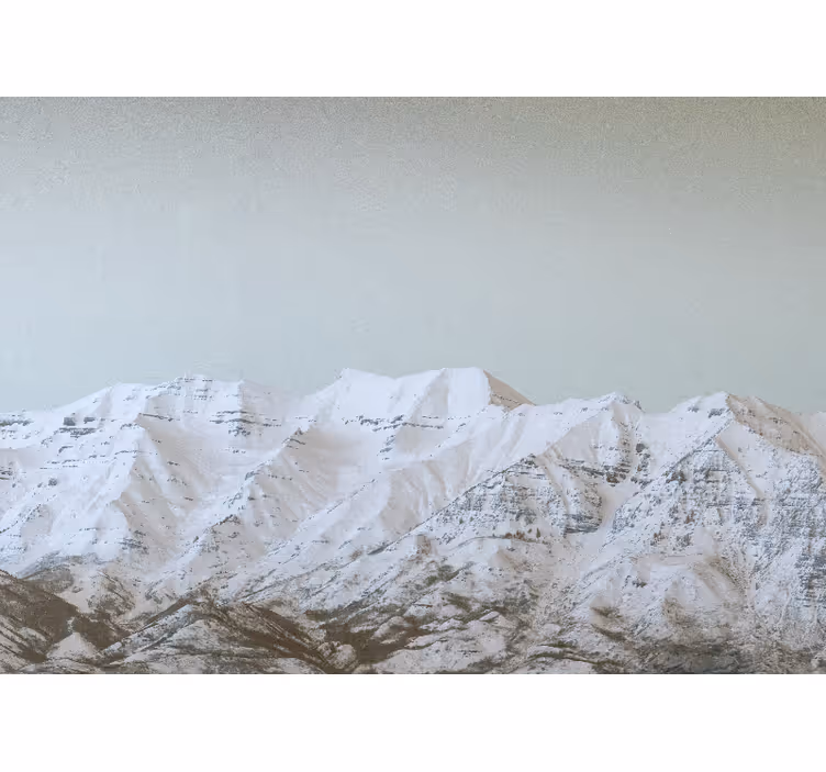 Fotomurale montagna paesaggio innevato - TenStickers
