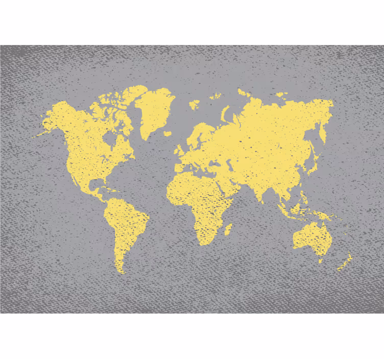 Fotomurale mappamondo mappa del mondo outline - TenStickers