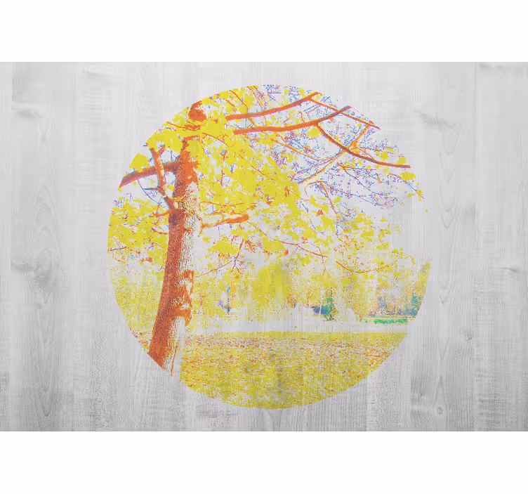Fotomurali natura paesaggio di alberi d'autunno - TenStickers