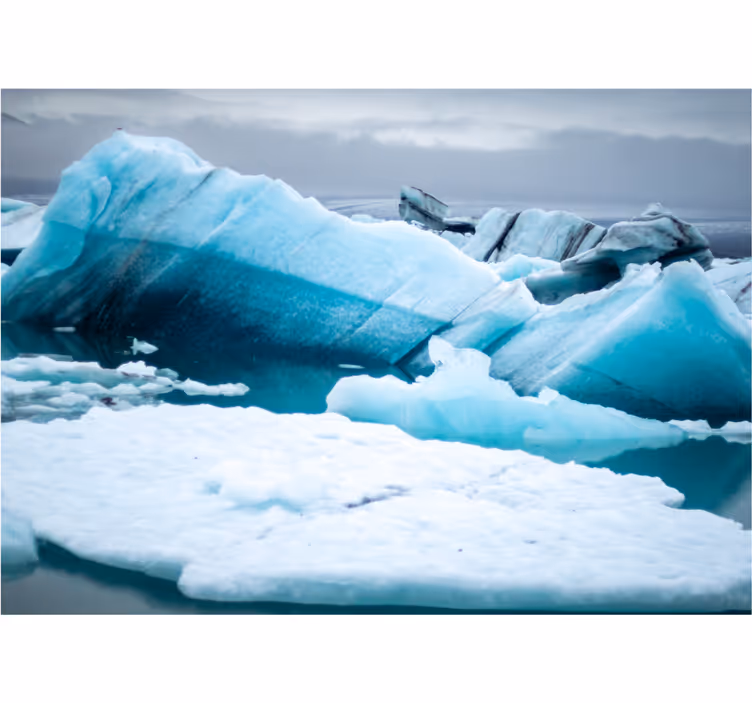 Fotomurale montagna formazioni di ghiaccio glaciale - TenStickers