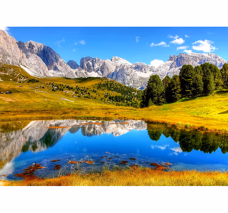 Fotomurale paesaggi eco di montagna tranquilla - TenStickers