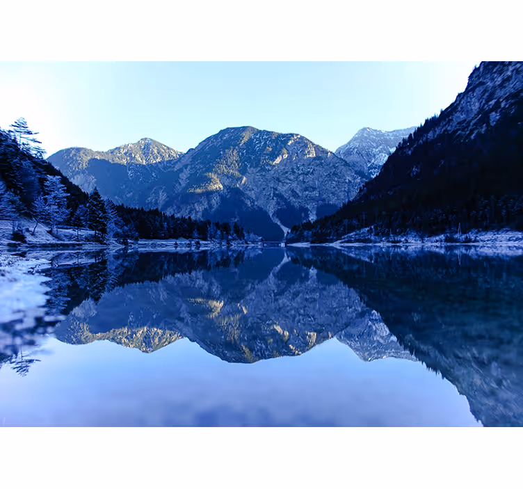 Fotomurale paesaggi riflesso di montagna - TenStickers
