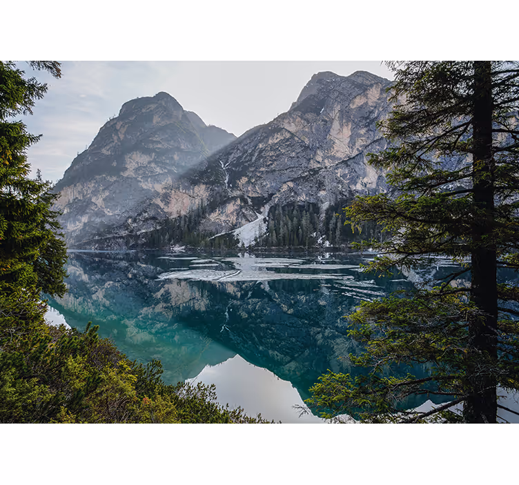 Fotomurale paesaggi risonanza delle montagne tranquille - TenStickers