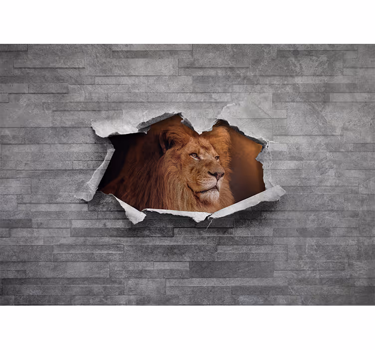 Fotomurali leone illustrazione leone maestoso - TenStickers