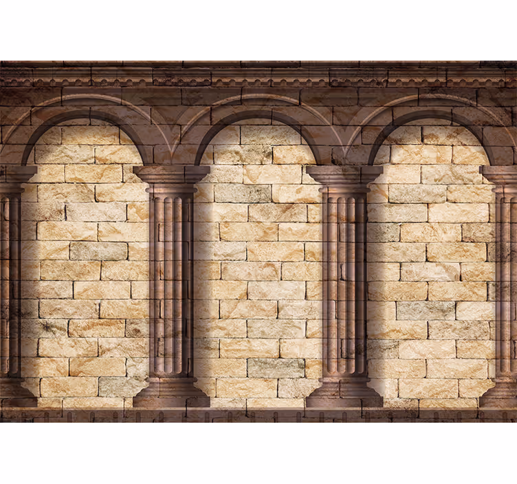 Fotomurale classico colonne di pietra ad arco - TenStickers