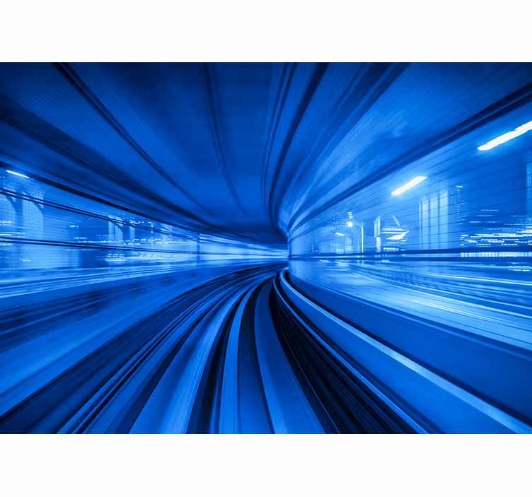 Fotomurale veicoli movimento dinamico della metro - TenStickers