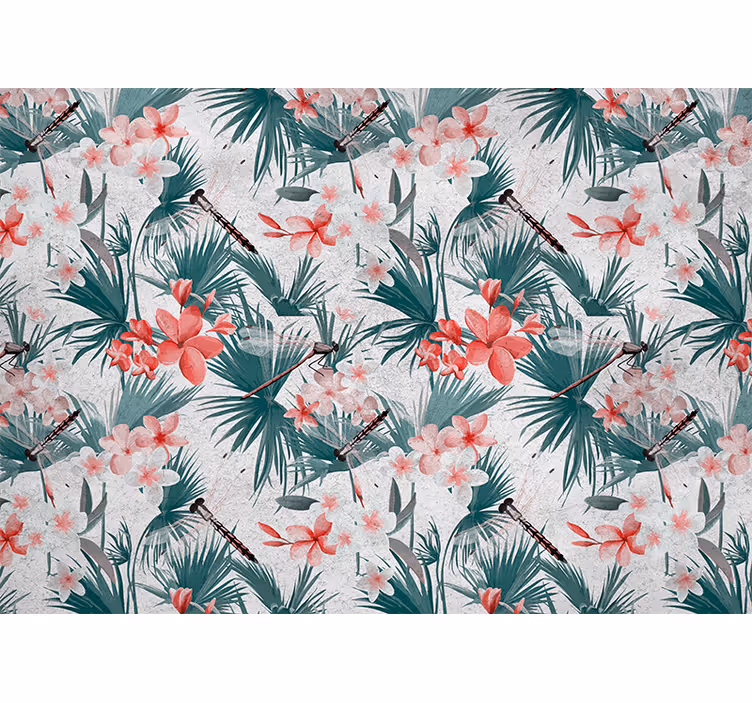 Fotomurale fiori design floreale tropicale - TenStickers