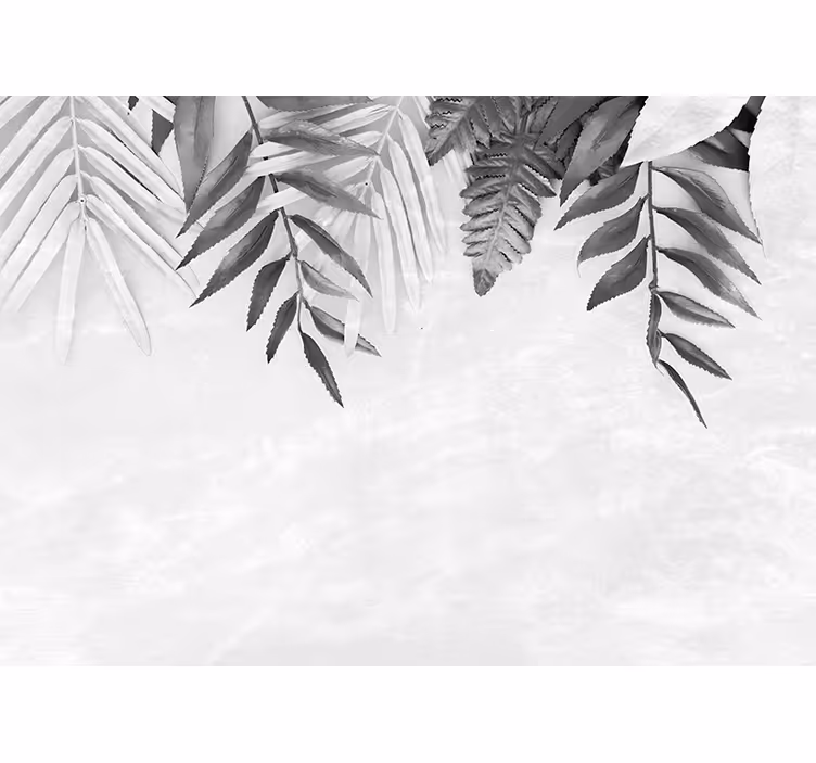 Fotomurali natura motivi foglia monocromatici - TenStickers