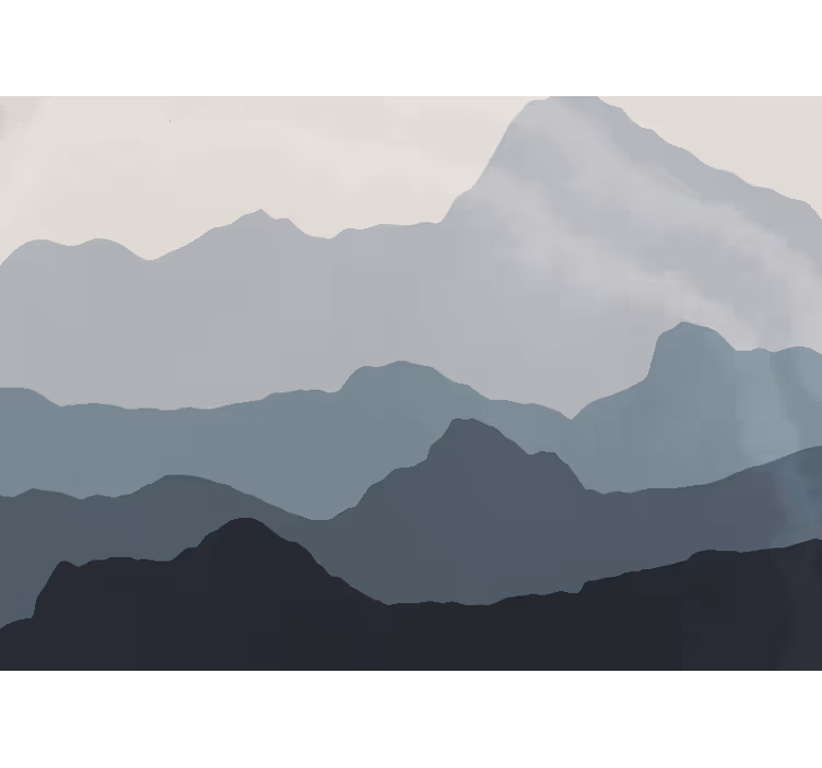 Fotomurale montagna paesaggio montano tranquillo - TenStickers