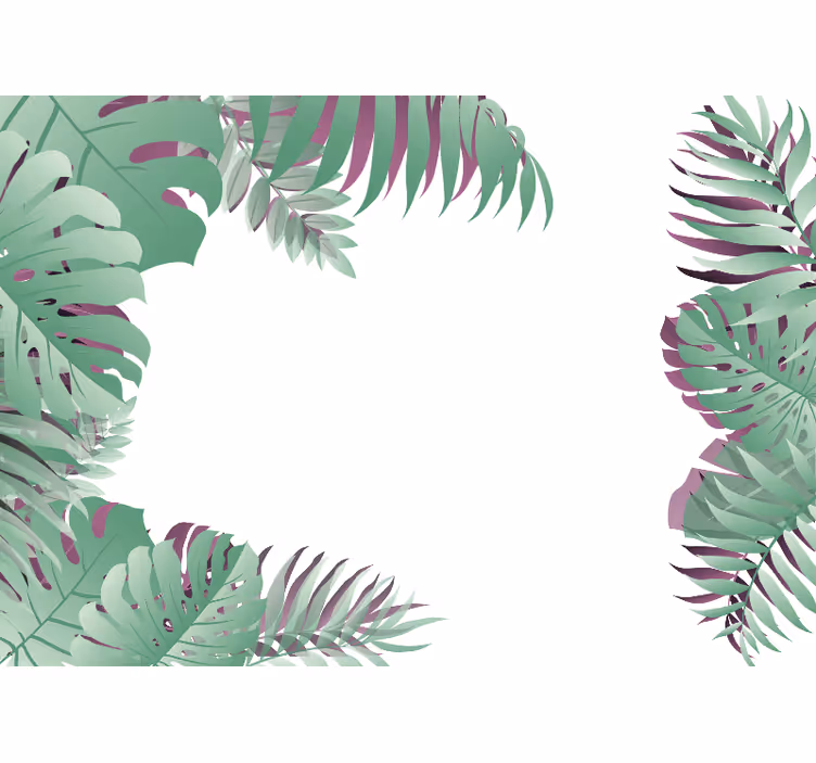 Fotomurali natura composizione foglie tropicali - TenStickers