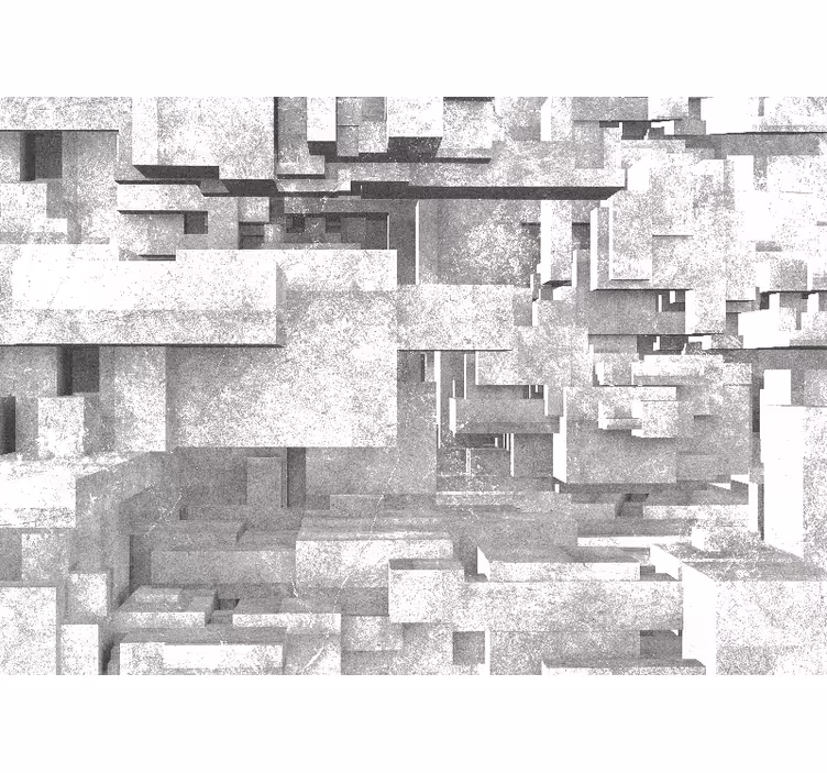 Fotomurale astratto strutture geometriche a strati - TenStickers