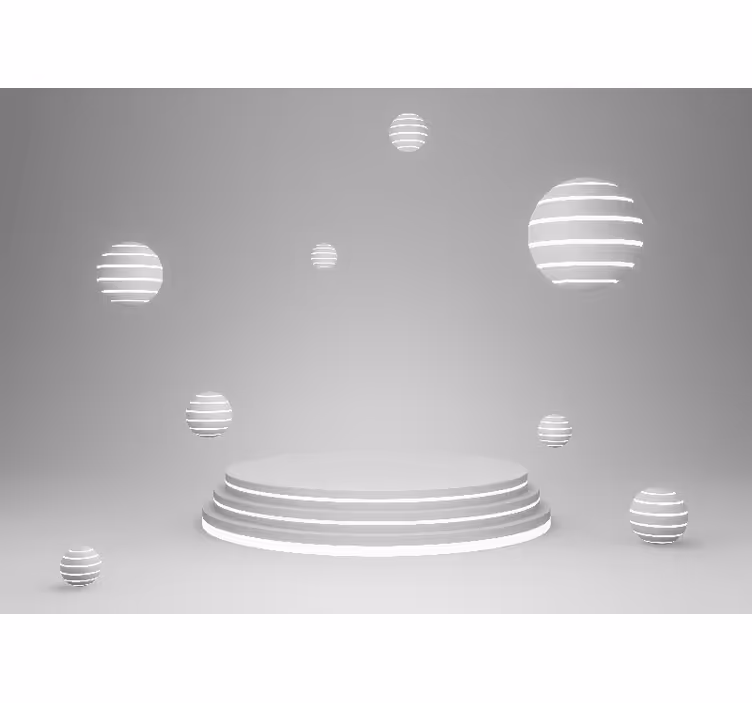 Fotomurale astratto forme geometriche fluttuanti - TenStickers