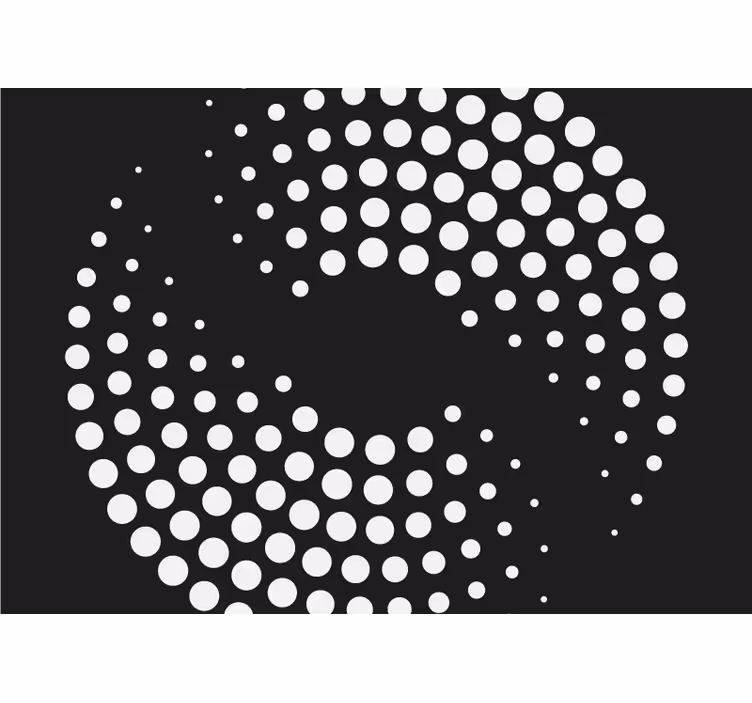 Fotomurali originali disegno dinamico a pois bianchi - TenStickers