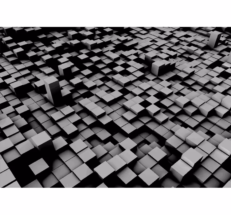 Fotomurale astratto formazione di blocchi geometrici - TenStickers