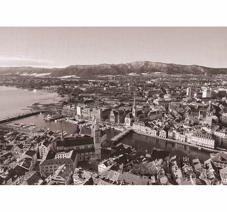 Fotomurale città vista panoramica di zurigo - TenStickers