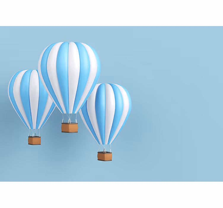 Fotomurale cameretta palloni aerostatici nel cielo - TenStickers