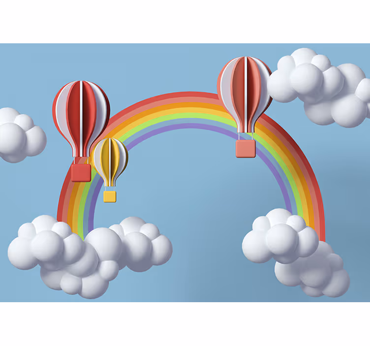 Fotomurali frasi palloni aerostatici colorati - TenStickers