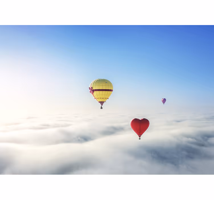 Fotomurale amore palloncini cuore fluttuanti - TenStickers