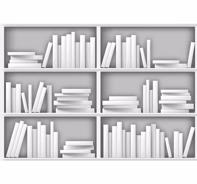 Fotomurale textures mensole per libri minimaliste - TenStickers
