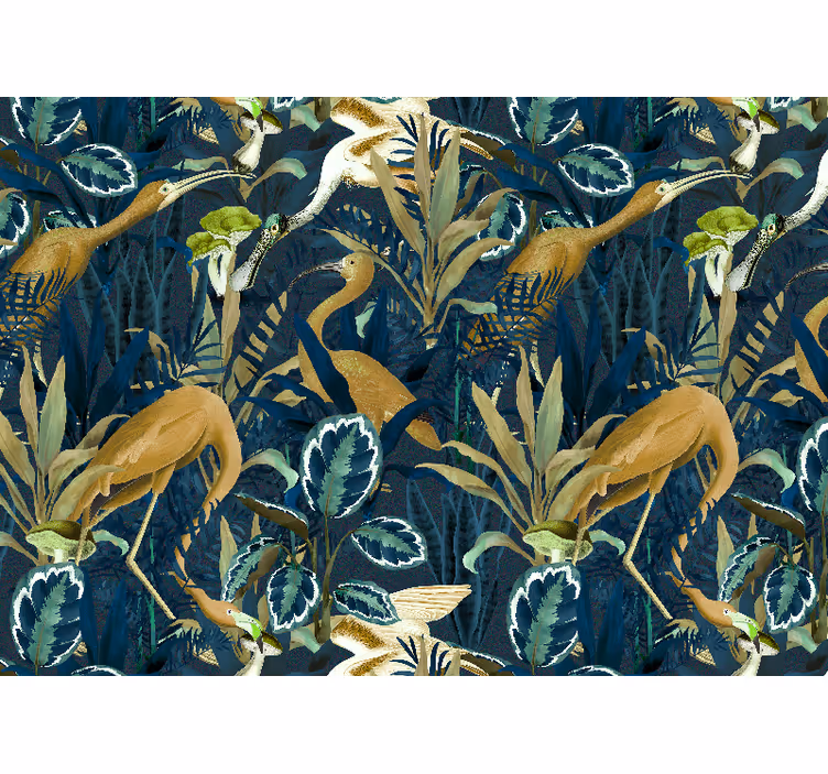 Fotomurale africano scena di uccelli tropicali - TenStickers