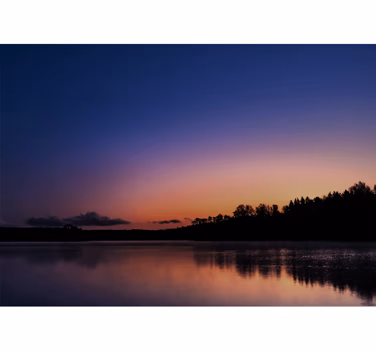 Fotomurale paesaggi tramonto sereno al lago - TenStickers