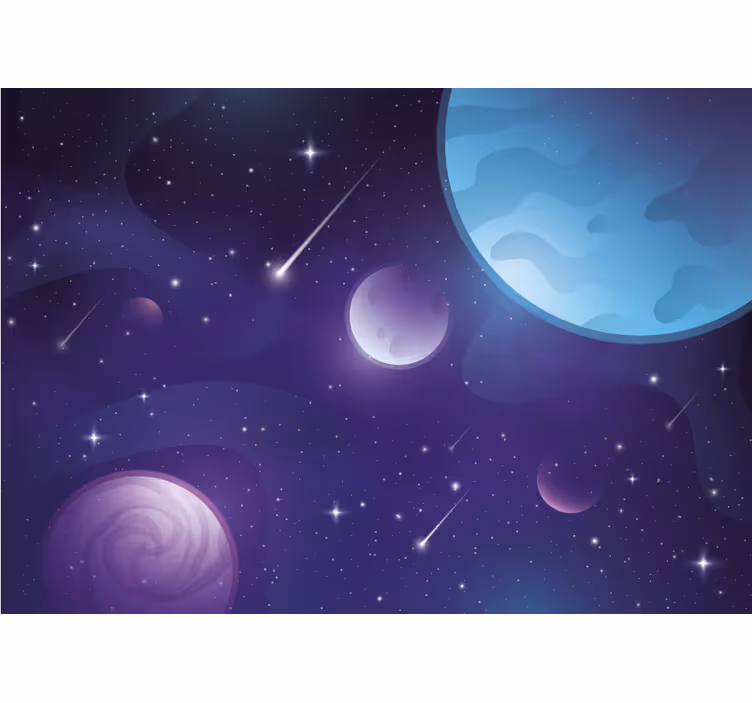 Fotomurale spaziale vista orbitale celeste - TenStickers