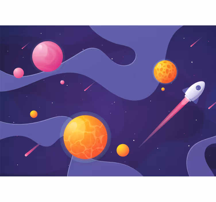 Fotomurale spaziale avventura cosmica del bambino - TenStickers