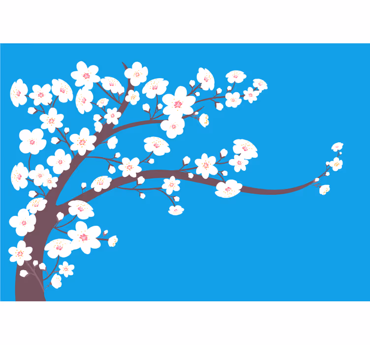 Fotomurale fiori ramo di fiori di ciliegio - TenStickers