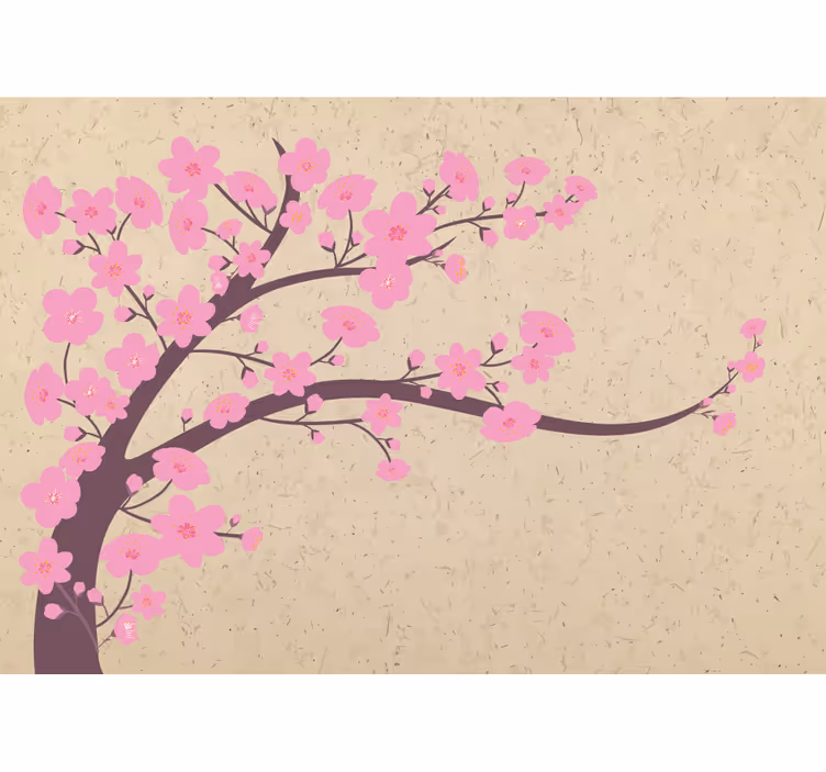Fotomurale fiori albero di ciliegio in fiore - TenStickers
