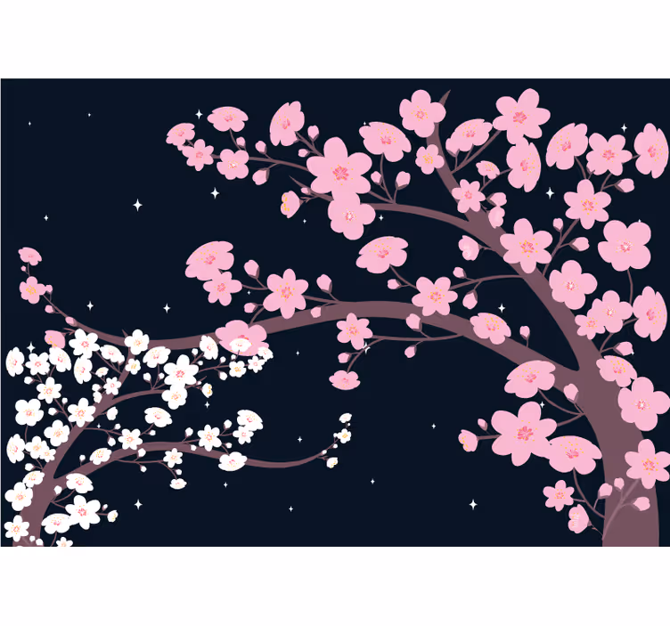 Fotomurale fiori rami di ciliegio - TenStickers