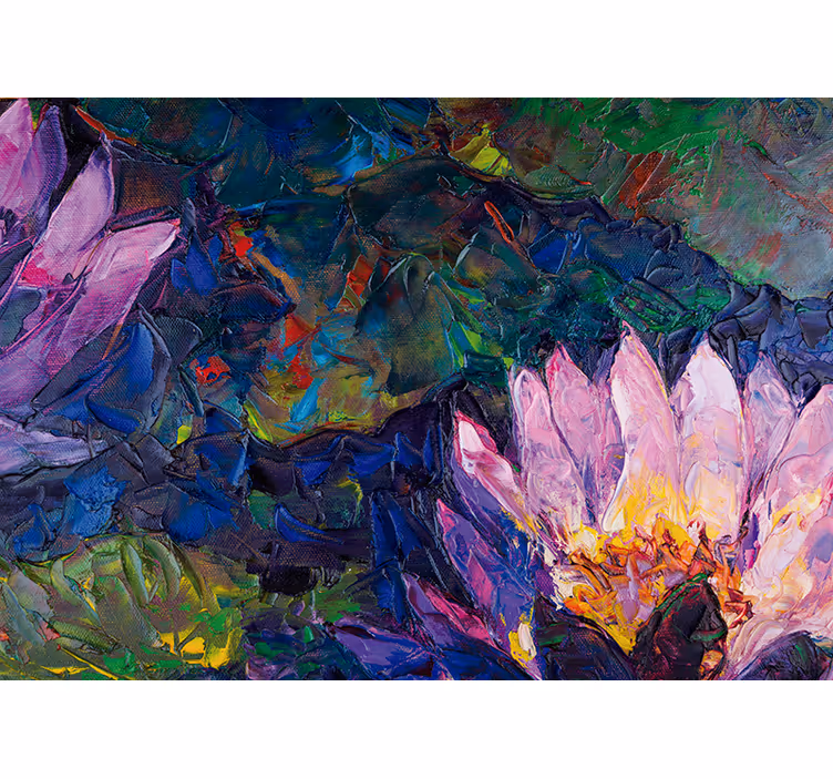 Fotomurale fiori fiore di loto astratto - TenStickers