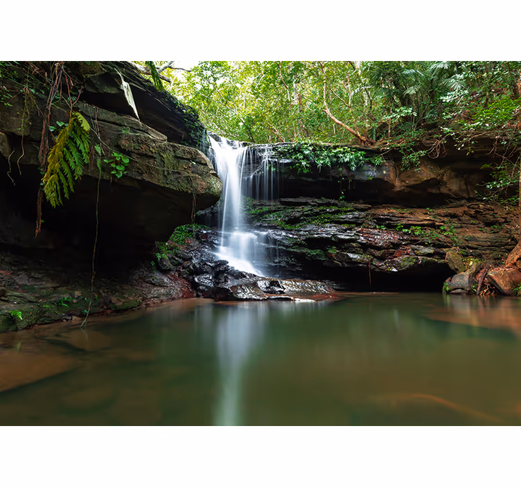 Fotomurali natura vista di cascata tranquilla - TenStickers