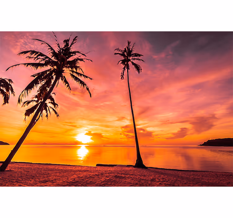 Fotomurali natura vista di un tramonto tropicale - TenStickers