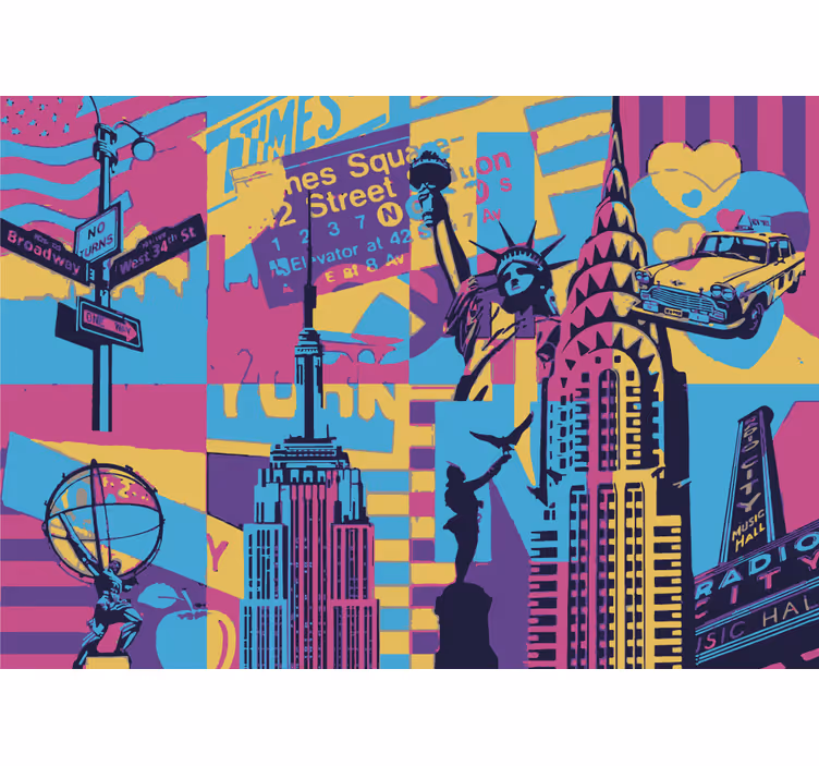 Fotomurale città paesaggio urbano di new york - TenStickers