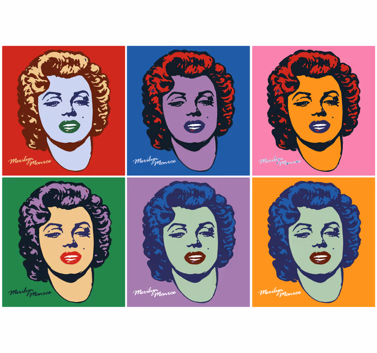 Fotomurale artistico ritratti in pop art - TenStickers