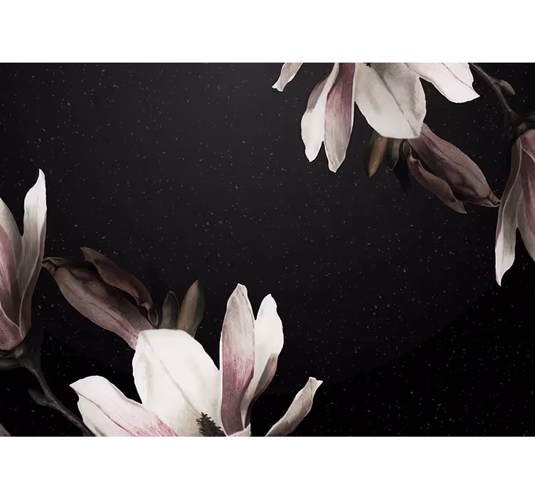Fotomurale fiori motivo floreale magnolia - TenStickers