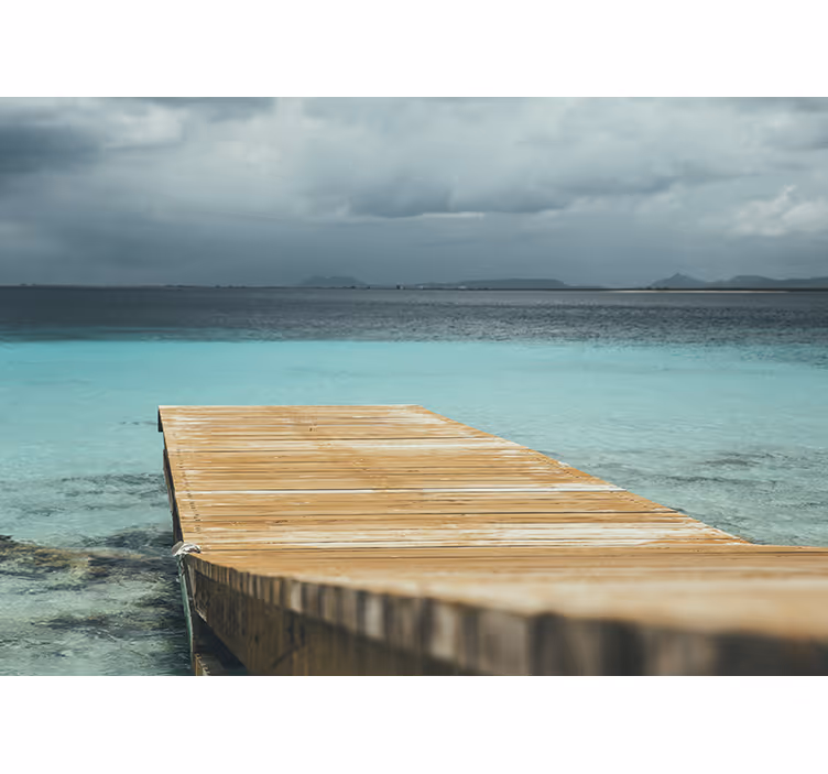 Fotomurali natura molo sereno sul mare - TenStickers
