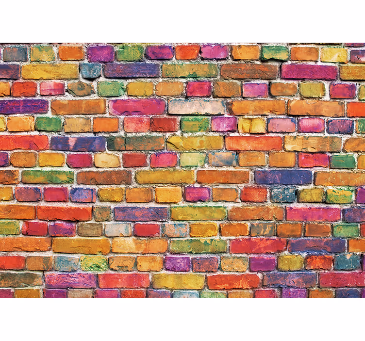 Fotomurale arte urbana motivo mattonelle colorate - TenStickers