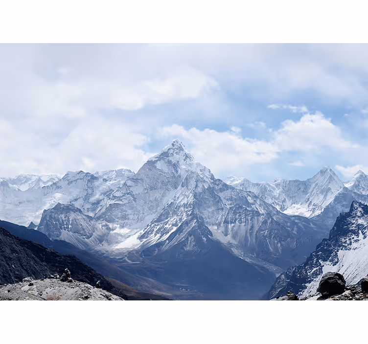 Fotomurale montagna vette maestose innevate - TenStickers