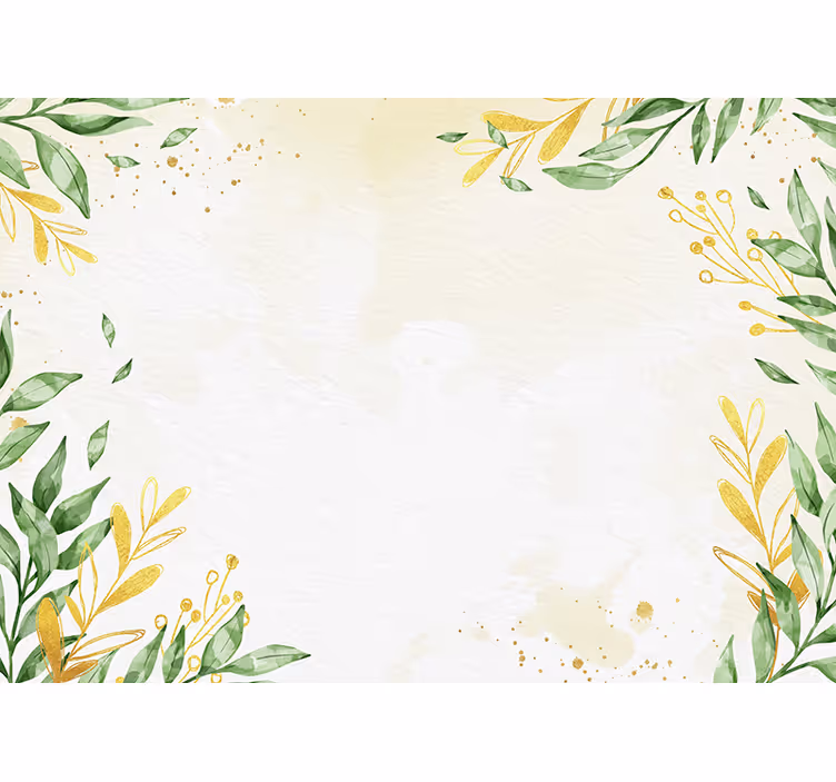 Fotomurale fiori composizione foglie botaniche - TenStickers