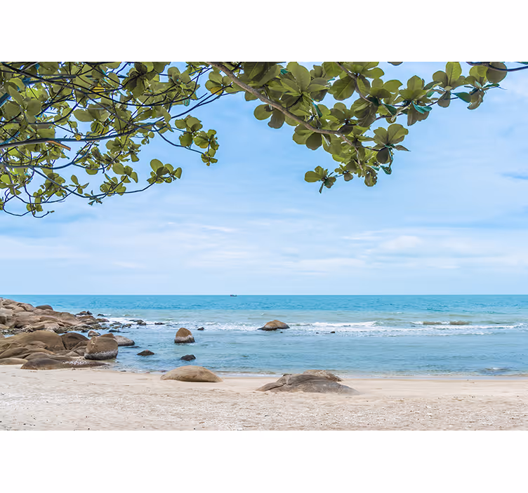 Fotomurali natura vista serene sulla spiaggia - TenStickers