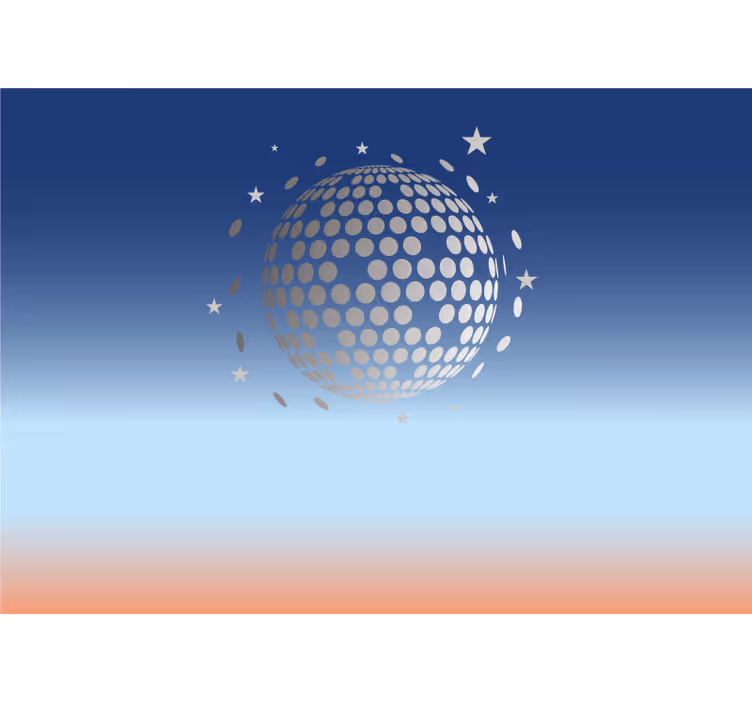 Fotomurale musicale design palla da discoteca - TenStickers