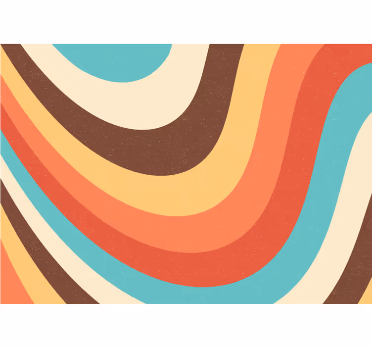 Fotomurale astratto onde di colore curvate - TenStickers